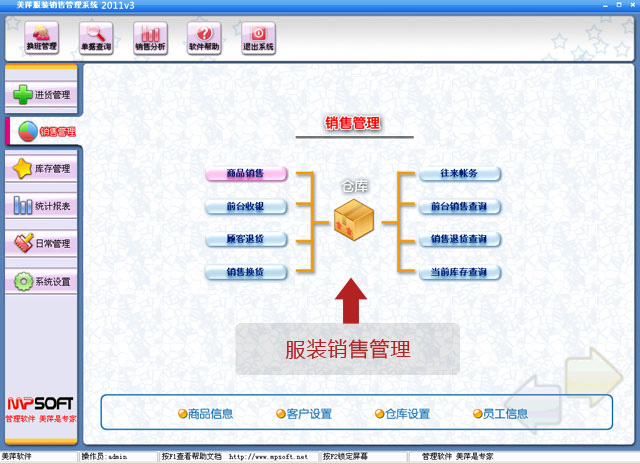 美萍服装业务管理软件